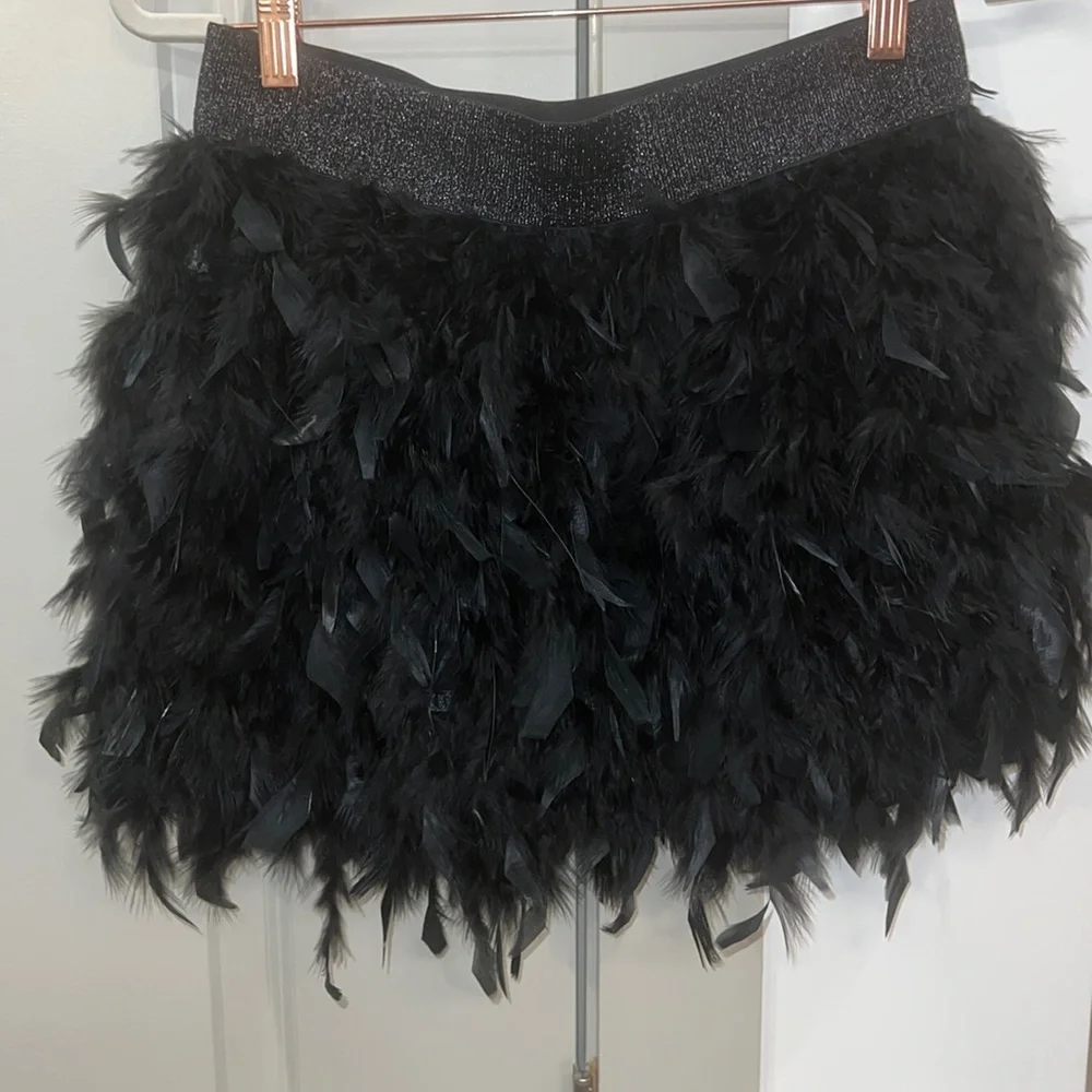 NEW in bag: Mini A- Line Feathered Mini Skirt - Picture 5 of 9